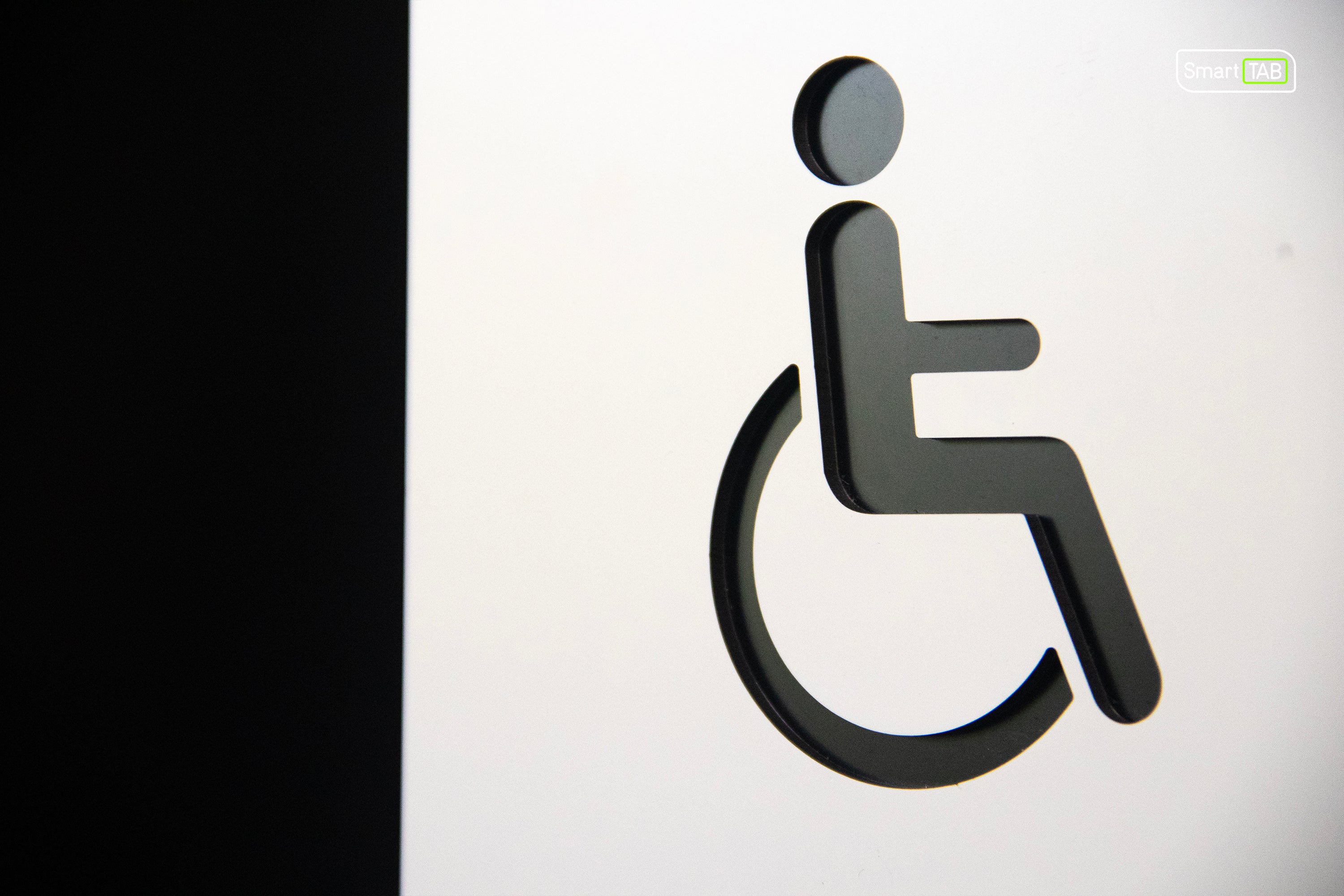 Premium Braille Accessible Restroom Sign – CNC-Milled Aluminum Composite with Tactile Disability Icon