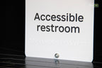 Premium Braille Accessible Restroom Sign – CNC-Milled Aluminum Composite with Tactile Disability Icon