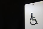 Premium Braille Accessible Restroom Sign – CNC-Milled Aluminum Composite with Tactile Disability Icon