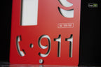 Premium safety sign “Fire Extinguisher” ISO 7010 F001 – CNC-Milled Aluminum Composite with Photoluminescent Effect