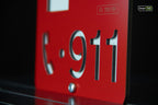 Premium safety sign “Fire Extinguisher” ISO 7010 F001 – CNC-Milled Aluminum Composite with Photoluminescent Effect