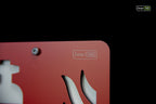 Premium safety sign “Fire Extinguisher” ISO 7010 F001 – CNC-Milled Aluminum Composite with Photoluminescent Effect