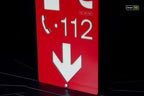 Premium safety sign “Fire Extinguisher” ISO 7010 F001 – CNC-Milled Aluminum Composite with Photoluminescent Effect