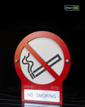 Premium safety sign “No Smoking” ISO 7010 P002 – CNC-Milled Aluminum Composite
