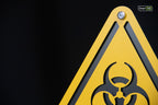 Premium safety sign “Biological Hazard” ISO 7010 W009 – CNC-Milled Aluminum Composite