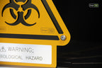 Premium safety sign “Biological Hazard” ISO 7010 W009 – CNC-Milled Aluminum Composite