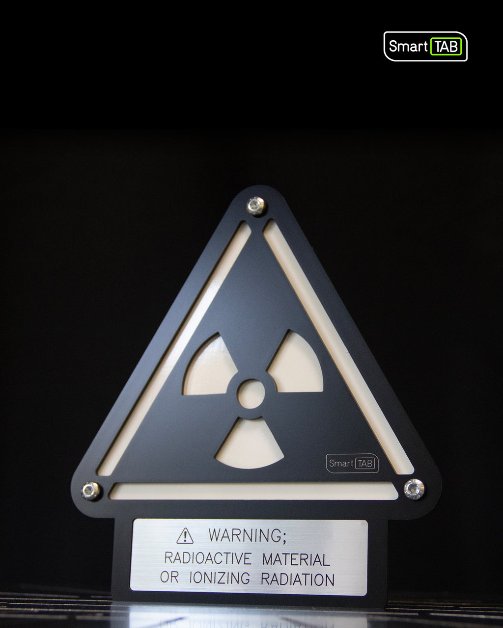 Custom Radioactive Warning Sign – Stylish Phosphorescent Wall Art | CNC-Milled Aluminum Composite