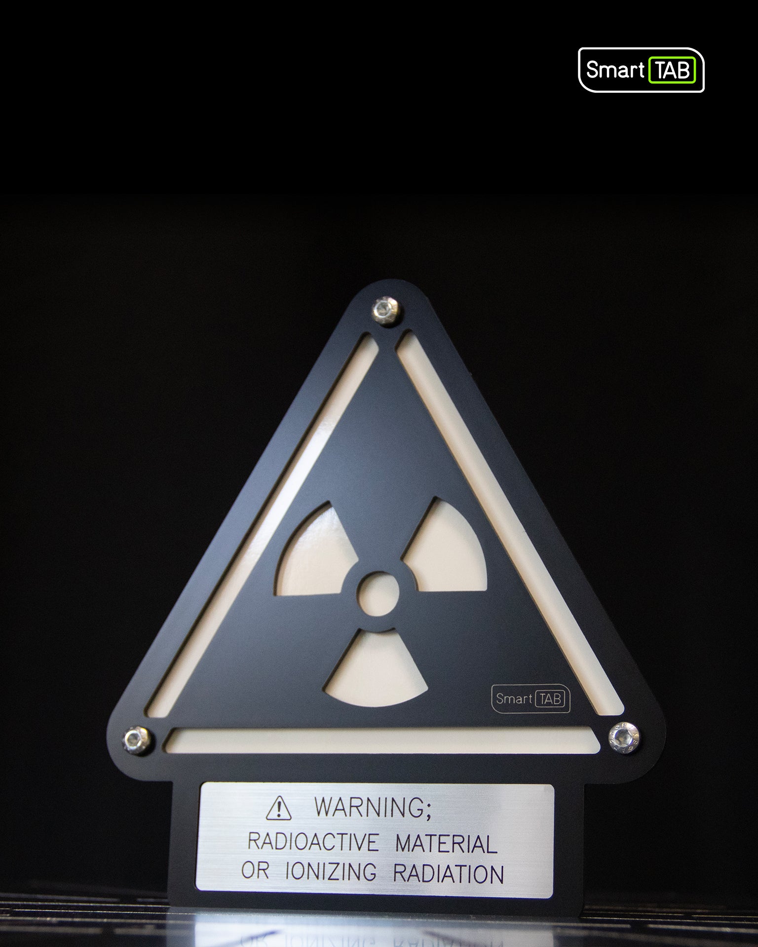 Custom Radioactive Warning Sign – Stylish Phosphorescent Wall Art | CNC-Milled Aluminum Composite