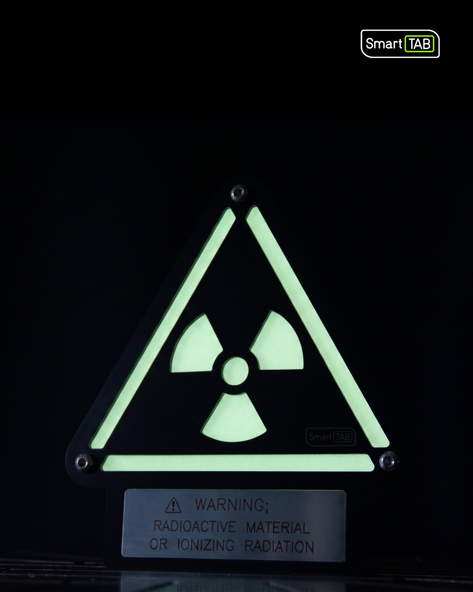 Custom Radioactive Warning Sign – Stylish Phosphorescent Wall Art | CNC-Milled Aluminum Composite