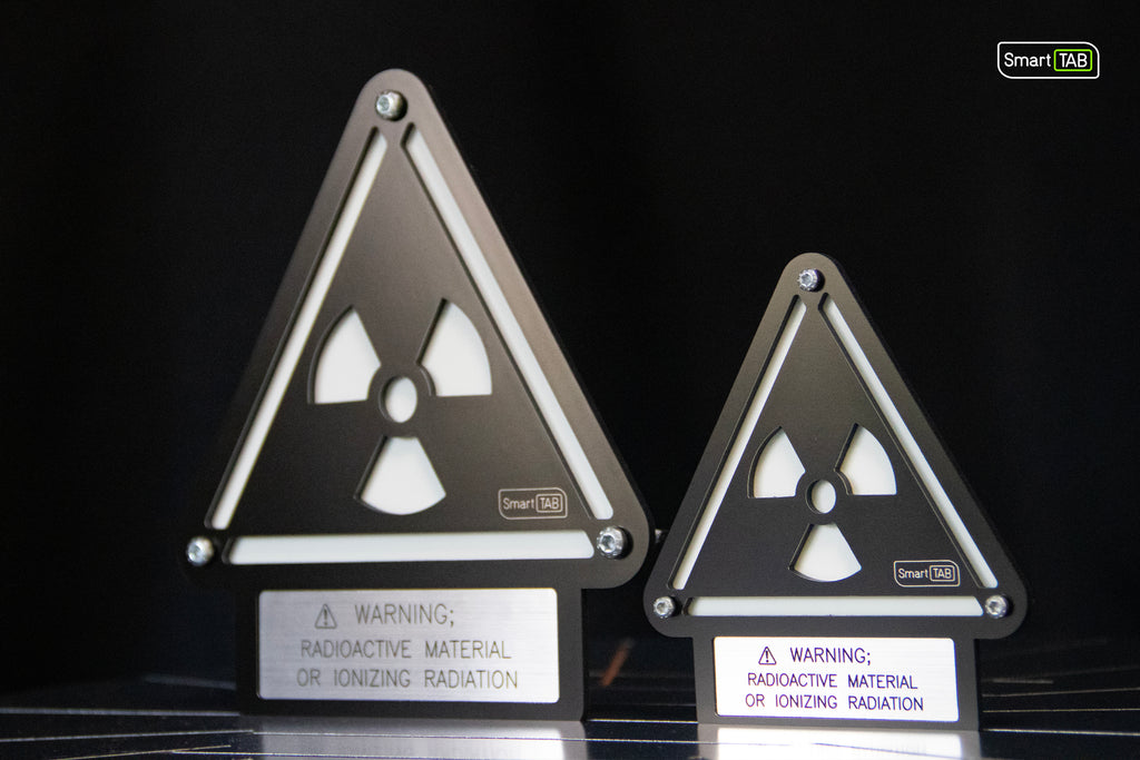 Custom Radioactive Warning Sign – Stylish Phosphorescent Wall Art | CNC-Milled Aluminum Composite