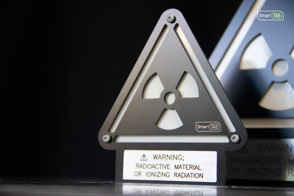 Custom Radioactive Warning Sign – Stylish Phosphorescent Wall Art | CNC-Milled Aluminum Composite