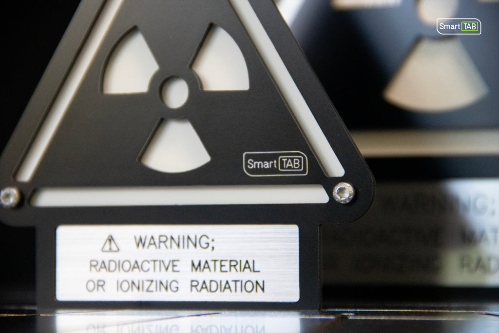 Custom Radioactive Warning Sign – Stylish Phosphorescent Wall Art | CNC-Milled Aluminum Composite