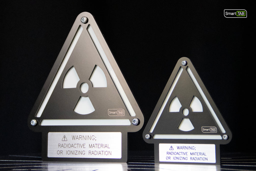 Custom Radioactive Warning Sign – Stylish Phosphorescent Wall Art | CNC-Milled Aluminum Composite