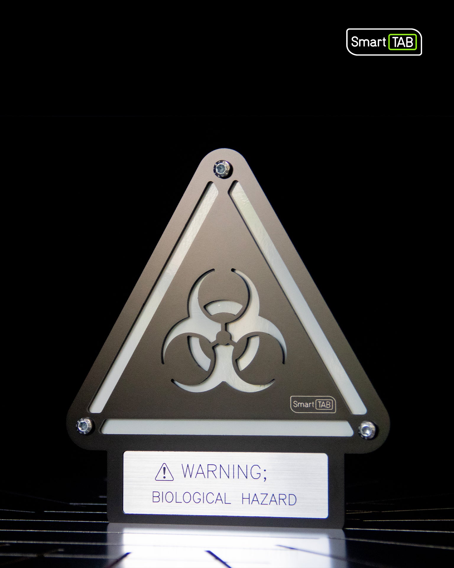 Custom Biohazard Sign – Stylish Phosphorescent Wall Art | CNC-Milled Aluminum Composite