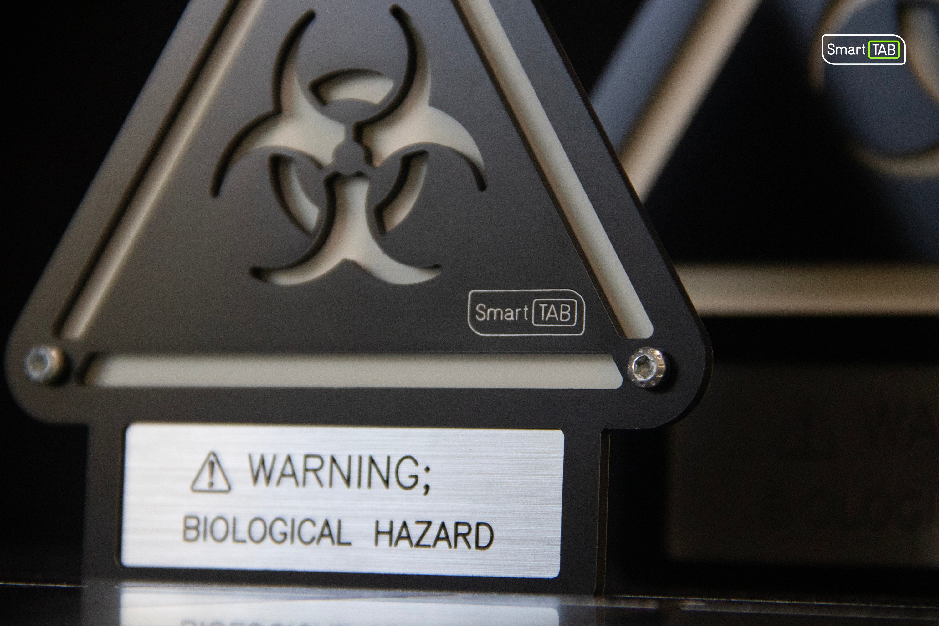 Custom Biohazard Sign – Stylish Phosphorescent Wall Art | CNC-Milled Aluminum Composite
