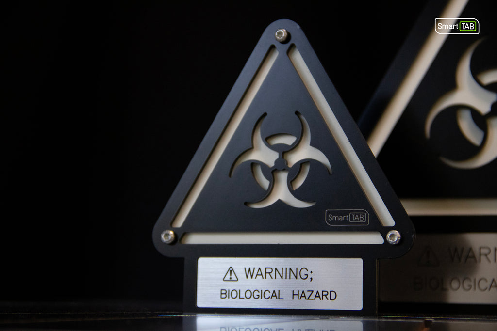 Custom Biohazard Sign – Stylish Phosphorescent Wall Art | CNC-Milled Aluminum Composite