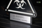 Custom Biohazard Sign – Stylish Phosphorescent Wall Art | CNC-Milled Aluminum Composite