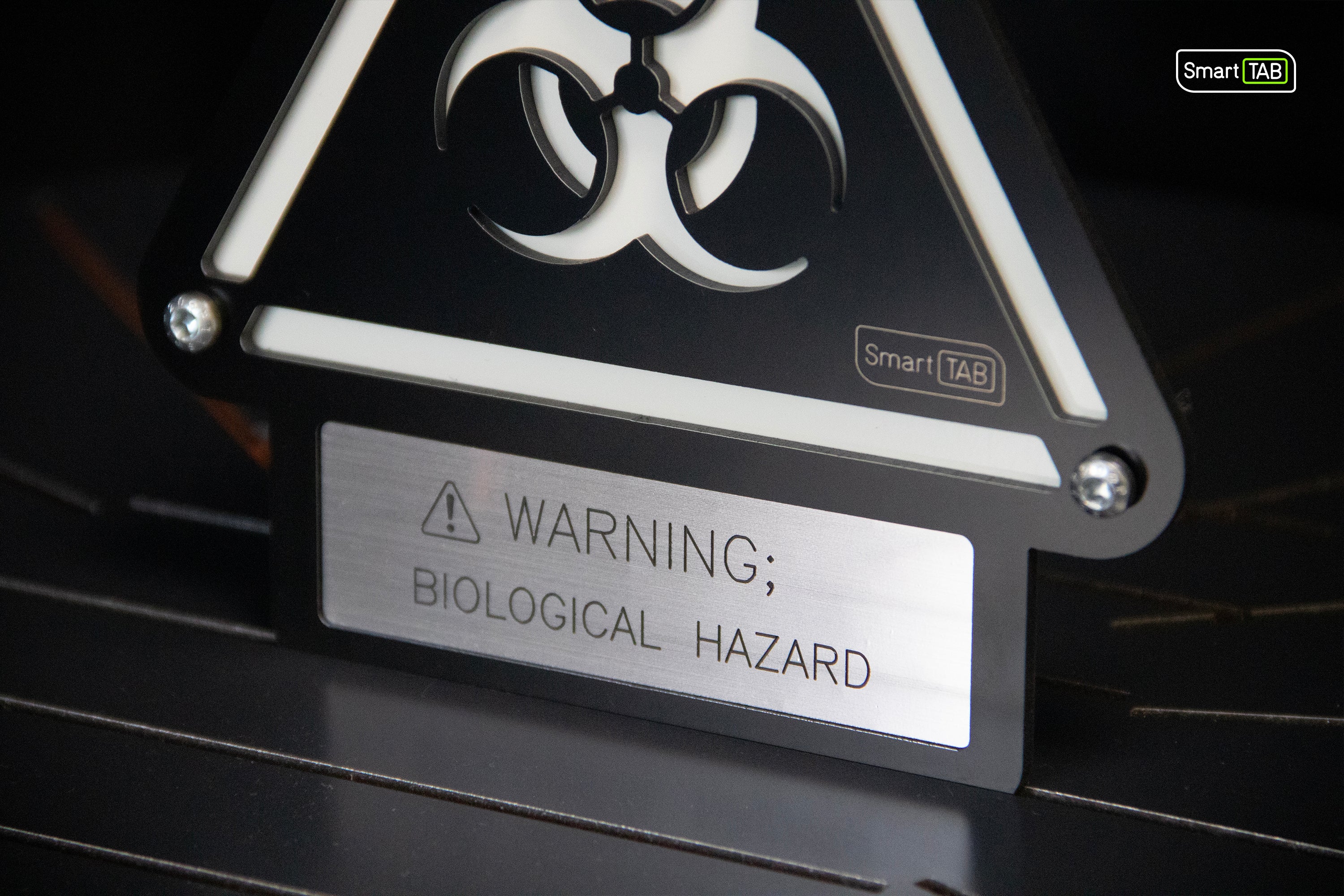 Custom Biohazard Sign – Stylish Phosphorescent Wall Art | CNC-Milled Aluminum Composite