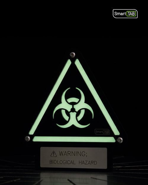 Custom Biohazard Sign – Stylish Phosphorescent Wall Art | CNC-Milled Aluminum Composite