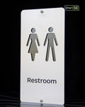 Premium Braille Restroom Sign: Men & Women (Combined) – CNC-Milled Aluminum Composite