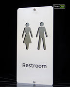 Premium Braille Restroom Sign: Men & Women (Combined) – CNC-Milled Aluminum Composite