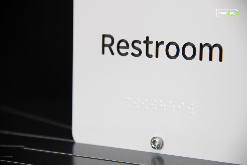 Premium Braille Restroom Sign: Men & Women (Combined) – CNC-Milled Aluminum Composite