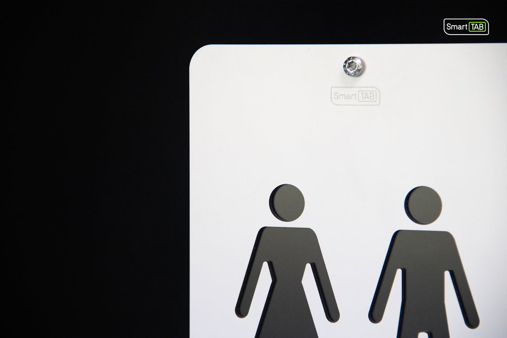 Premium Braille Restroom Sign: Men & Women (Combined) – CNC-Milled Aluminum Composite
