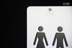 Premium Braille Restroom Sign: Men & Women (Combined) – CNC-Milled Aluminum Composite