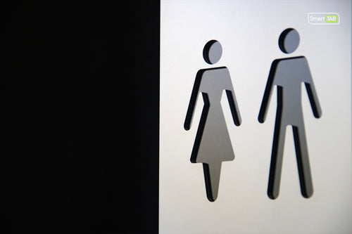Premium Braille Restroom Sign: Men & Women (Combined) – CNC-Milled Aluminum Composite