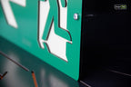 Premium safety sign “Emergency Exit” ISO 7010 E001/E002 – CNC-Milled Aluminum Composite with Photoluminescent Effect
